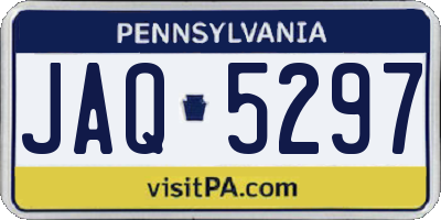 PA license plate JAQ5297