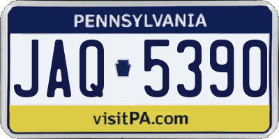 PA license plate JAQ5390
