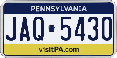 PA license plate JAQ5430