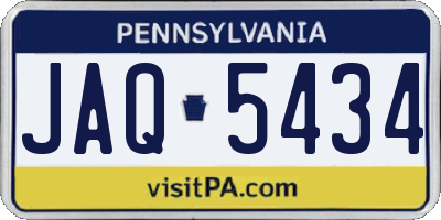 PA license plate JAQ5434