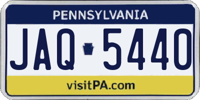 PA license plate JAQ5440