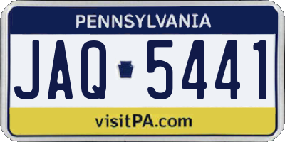 PA license plate JAQ5441
