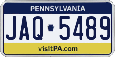 PA license plate JAQ5489