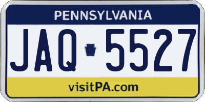 PA license plate JAQ5527