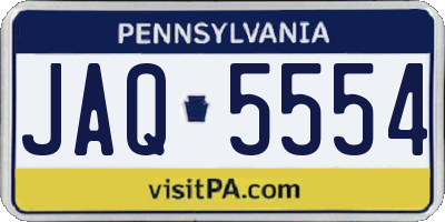 PA license plate JAQ5554