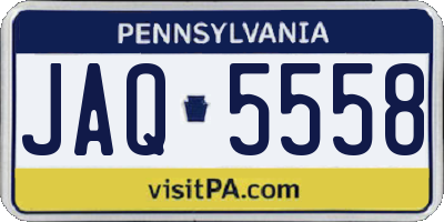 PA license plate JAQ5558