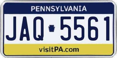 PA license plate JAQ5561
