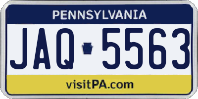 PA license plate JAQ5563