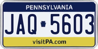 PA license plate JAQ5603