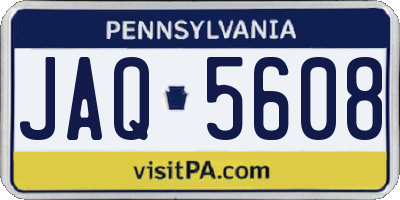 PA license plate JAQ5608