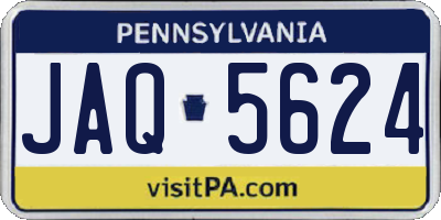PA license plate JAQ5624