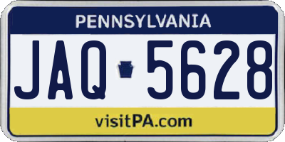 PA license plate JAQ5628