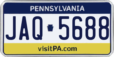 PA license plate JAQ5688