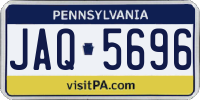 PA license plate JAQ5696