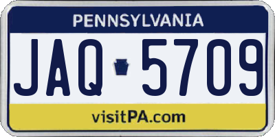 PA license plate JAQ5709