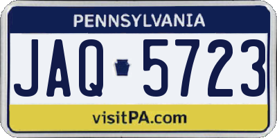 PA license plate JAQ5723