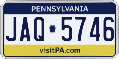 PA license plate JAQ5746