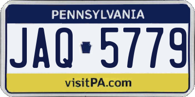 PA license plate JAQ5779