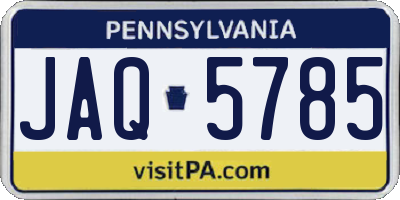 PA license plate JAQ5785