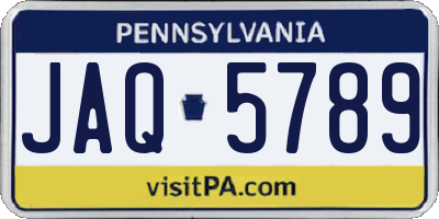 PA license plate JAQ5789