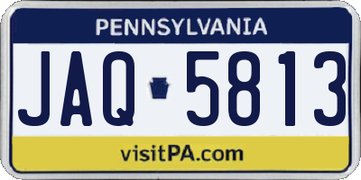 PA license plate JAQ5813