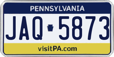 PA license plate JAQ5873