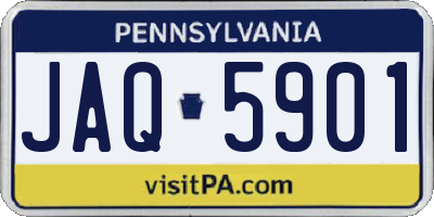 PA license plate JAQ5901