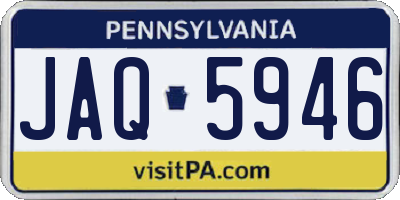 PA license plate JAQ5946