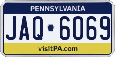 PA license plate JAQ6069