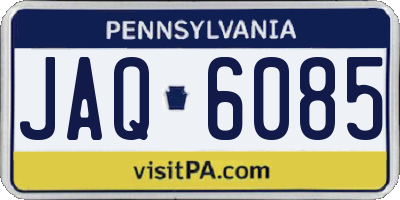 PA license plate JAQ6085
