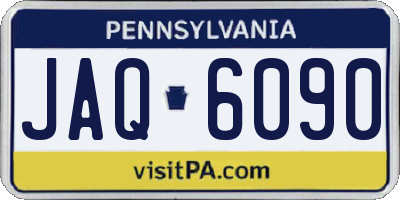 PA license plate JAQ6090