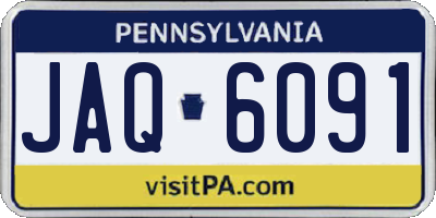 PA license plate JAQ6091