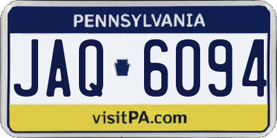PA license plate JAQ6094