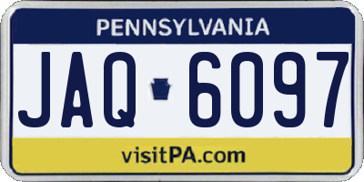 PA license plate JAQ6097