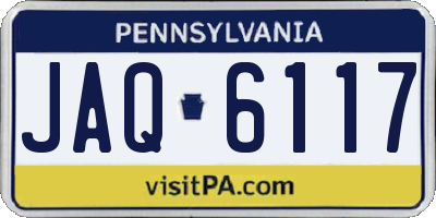 PA license plate JAQ6117