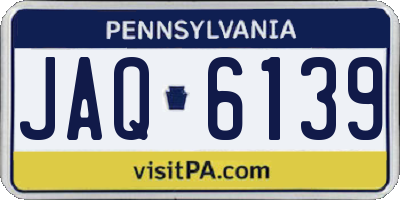 PA license plate JAQ6139
