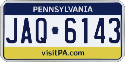PA license plate JAQ6143