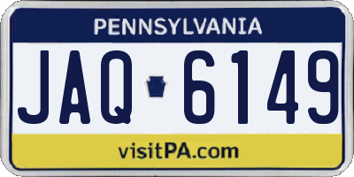 PA license plate JAQ6149