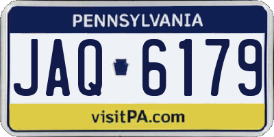 PA license plate JAQ6179