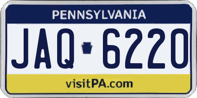 PA license plate JAQ6220