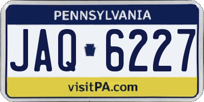 PA license plate JAQ6227