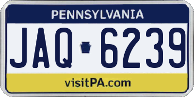 PA license plate JAQ6239