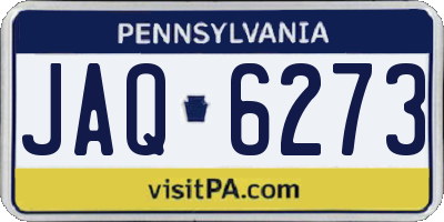 PA license plate JAQ6273