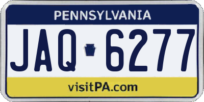 PA license plate JAQ6277