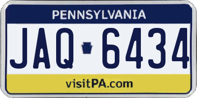 PA license plate JAQ6434