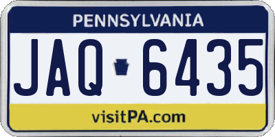 PA license plate JAQ6435