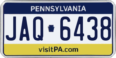 PA license plate JAQ6438