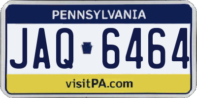 PA license plate JAQ6464