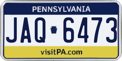 PA license plate JAQ6473