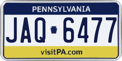 PA license plate JAQ6477